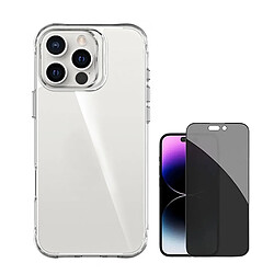 Kit Housse Anti-Choc Superprotect + Film Verre Anti-Espion Phonecare Compatible avec Apple iPhone 16 Pro Max - Transparent