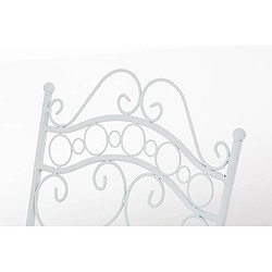 Decoshop26 Chaise de jardin terrasse balcon design rustique en fer forgé blanc 10_0003006 pas cher