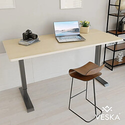 Blumie Bureau assis debout électrique 140*70 cm - Plateau Couleur Bois clair / Pieds couleur au choix