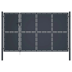 vidaXL Portail de jardin Acier 350 x 150 cm Anthracite