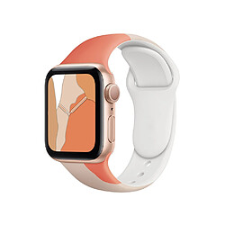 Eko Bracelet pour Apple Watch 38/40/41mm en TPU Patchwork Blanc / Rose