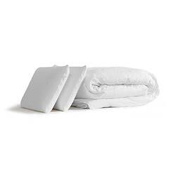 Avis Sleepfit Pack sommier + matelas SOFT 140x190 + 2 oreillers mémoire de forme + Couette Percale