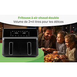 Avis Double friteuse à air chaud 8L Noir Clatronic FR3804H-Noir