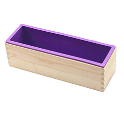 Boîte Rectangulaire En Bois De Moule De Pain De Silicone De Savon Rectangulaire Pour 32oz De Savon Rose