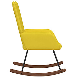 Avis vidaXL Chaise à bascule Jaune moutarde Velours