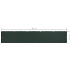 Acheter vidaXL Écran de balcon Vert foncé 90x500 cm Tissu Oxford