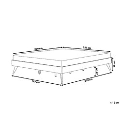 Avis Beliani Lit double 180 x 200 cm blanc BERRIC