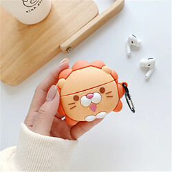 GUPBOO Airpods Coque Housse Étui Protecteur Compatible pour AirPods1/2-Silicone mignon de lion de dessin animé