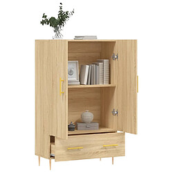 Avis vidaXL Buffet haut chêne sonoma 69,5x31x115 cm bois d'ingénierie