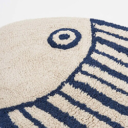 BATELA Tapis de bain en coton poisson 91 x 44 cm.