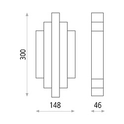 Acb Applique Robin 10x2.1W LED Or