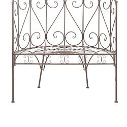 Acheter Helloshop26 Banc de jardin meuble de patio d'extérieur terrasse 95 x 54 x 200 cm fer marron antique 02_0011336