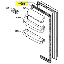 Electrolux PORTE REFRIGERATEUR SERVICE