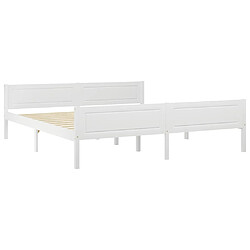 vidaXL Cadre de lit sans matelas bois massif de pin blanc 180x200 cm