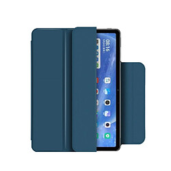 Etui en PU léger, avec support à trois volets, fermoir magnétique bleu foncé pour votre Xiaomi Pad 5/Pad 5 Pro