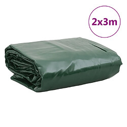 vidaXL Bâche vert 2x3 m 650 g/m² pas cher