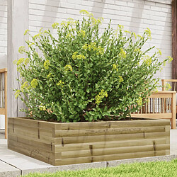 vidaXL Jardinière 80x80x23 cm bois de pin imprégné