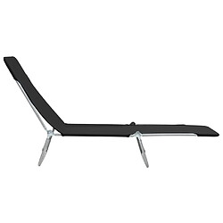 Avis Helloshop26 Chaises longues 182 cm pliables 2 pièces acier et tissu noir 02_0011936