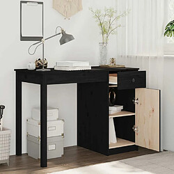 Avis Maison Chic Bureau,Table de travail pour chambre Noir 100x50x75 cm Bois massif de pin -GKD33391