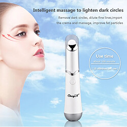 Universal Masseur d'yeux thermocomprimé LED Photon Bar de massage des yeux Traitement léger Vibrations Resserrement de la peau Soulevement des poches anti-rides Baguette de beauté | Appareil de beauté pour la maison (blanc)