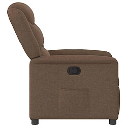 Avis vidaXL Fauteuil inclinable Marron Tissu