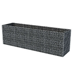 Avis Maison Chic Jardinière,Lit surélevé - Bac à fleurs - pot de fleur à gabion Acier 360x90x100 cm -GKD29686