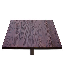 Avis Mendler Table de bistrot HWC-H10,table de bar, gastronomie industrielle, bois d'orme certifié MVG 76x60x60cm brun noir