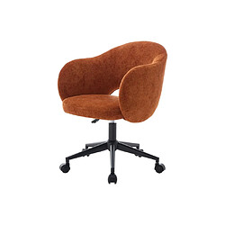 Avis Vente-Unique Chaise de bureau - Tissu texturé - Terracotta - ACACILIO