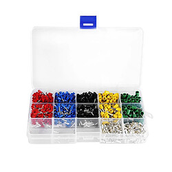 1640PCS / Set Fil de cuivre à sertir Connecteur isolé cordon Goupille d'extrémité Kit Terminal