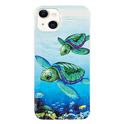 Coque en TPU anti-rayures, IMD lumineux tortue de mer pour votre Apple iPhone 13 6.1 pouces