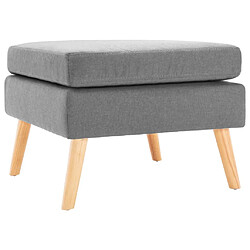 Maison Chic Repose-pied,Tabouret confortable Gris clair Tissu -MN77133