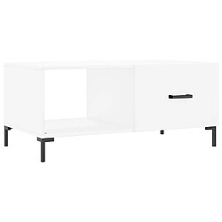 Maison Chic Table basse,Table Console Table d'appoint, Table pour salon blanc 90x50x40 cm bois d'ingénierie -MN72952