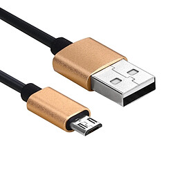 Wewoo Câble or pour Galaxy, Huawei, Xiaomi, LG, HTC, Sony et autres smartphone 30cm à 100cm printemps à haute vitesse Micro USB vers USB 2.0 élastique enroulé ressort de synchronisation de données USB,