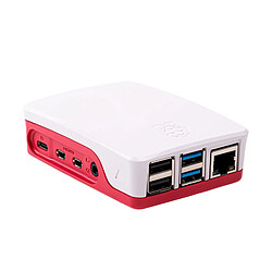 Boîtier Officiel Rouge et Blanc pour Raspberry Pi 4 - Raspberry