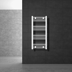 LuxeBath Radiateur de salle de bain Sahara Raccord latéral sèche-serviettes Blanc 40x80cm