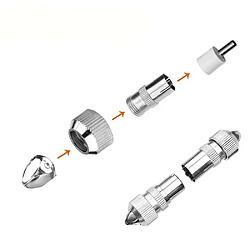 Acheter 10 Pièces TV Connecteur Prise - Kit de Connecteurs Coaxiaux D'antenne TV - 5 Femelles et 5 Mâles RF, Adaptateurs D'antenne Coaxial