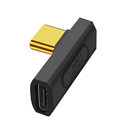 Avizar Adaptateur USB C Mâle vers Femelle Coudé horizontal 240W Synchro 40Gbps Vidéo 8K