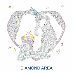 DIAMOND DOTZ DBX.094 Barbie Original 5D Diamond Painting Kit complet pour enfants a partir de 6 ans Rose 28 x 28 cm