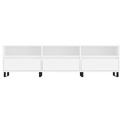 Acheter vidaXL Meuble TV blanc 150x30x44,5 cm bois d'ingénierie