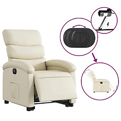 Acheter vidaXL Fauteuil inclinable électrique crème similicuir