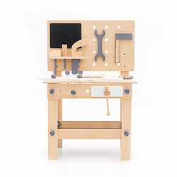 Établi à Outils Jouet Montessori Robincool Workstation 44,5x32,5x66,5 cm en Bois Éco avec Accessoires Inclus