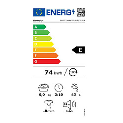 Lave-linge top 6kg 1300 tours/min - ew7t3369hzd - ELECTROLUX