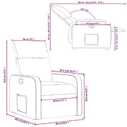 vidaXL Fauteuil inclinable Cappuccino Similicuir pas cher