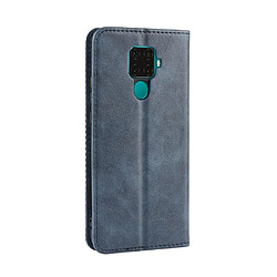 Acheter Wewoo Housse Coque Boucle magnétique rétro Crazy Horse Texture en cuir à rabat horizontal pour Huawei Nova 5i Pro / Mate 30 Liteavec support et fentes cartes et cadre photo bleu