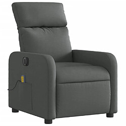 Avis vidaXL Fauteuil inclinable de massage électrique gris foncé tissu