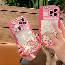 GUPBOO Étui pour iPhone11 Style coréen fleur buisson ours fille étui pour téléphone portable appareil photo souple