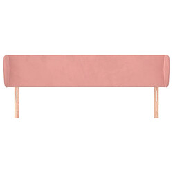 Avis Maison Chic Tête de lit scandinave avec oreilles,meuble de chambre Rose 163x23x78/88 cm Velours -MN90513