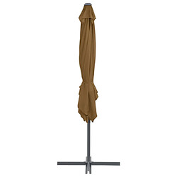 Acheter Helloshop26 Parasol meuble de jardin en porte-à-faux avec mât en acier taupe 250 x 250 cm 02_0008612