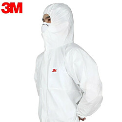 Vêtements de protection à capuche Combinaison 3M 4545, Taille 2XL élastique, Protection CE 5215891, Contre particules sèches, éclaboussures chimiques