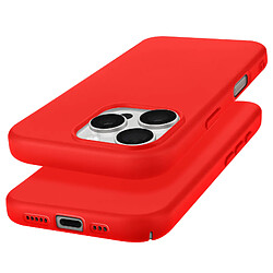 Avizar Coque pour iPhone 16 Pro Semi-rigide Soft-touch Anti-traces Rouge